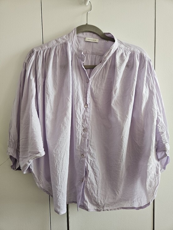 Rebecca Taylor Tops - Rebecca Taylor Lavender Cotton Blouse w/ Voluminous Sleeves - S